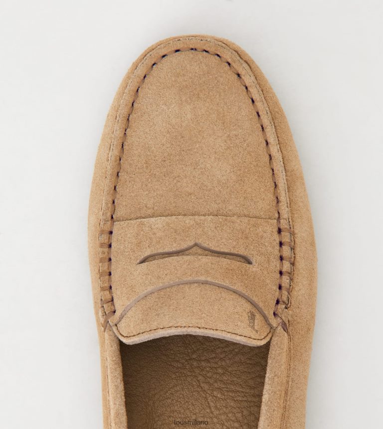 donnebeige Tod's gommino mocassino in pelle scamosciata P66X8B104