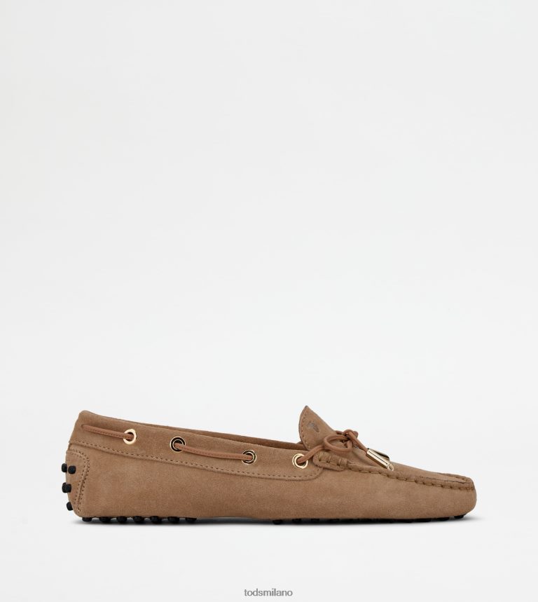 donnebeige Tod's gommino mocassino in pelle scamosciata P66X8B68