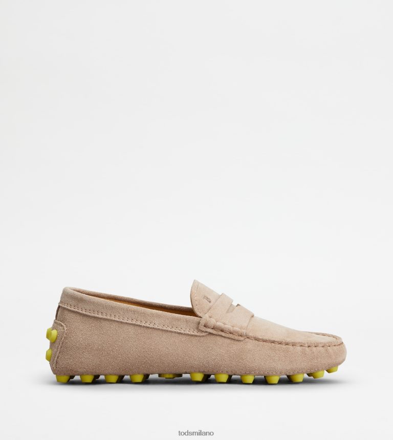 donnebeige/giallo Tod's gommino a bolle in camoscio P66X8B84