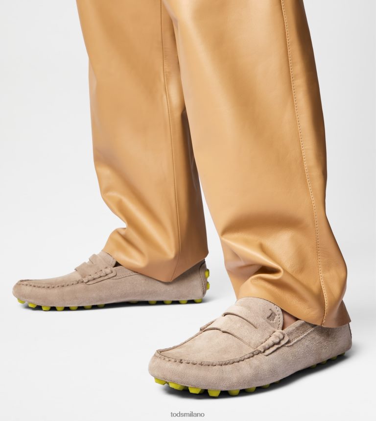 donnebeige/giallo Tod's gommino a bolle in camoscio P66X8B84