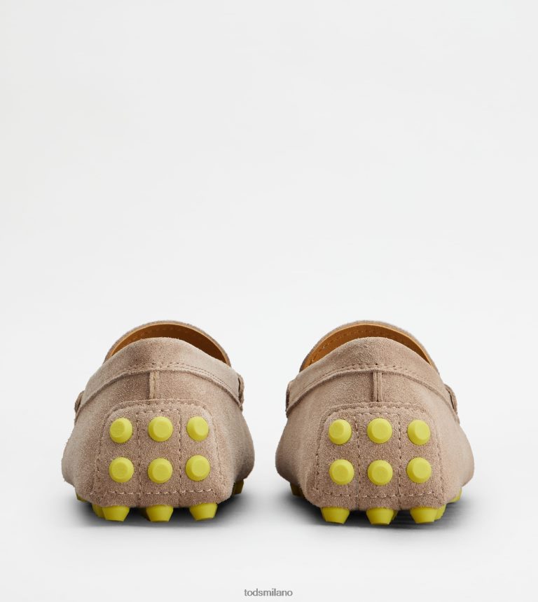 donnebeige/giallo Tod's gommino a bolle in camoscio P66X8B84