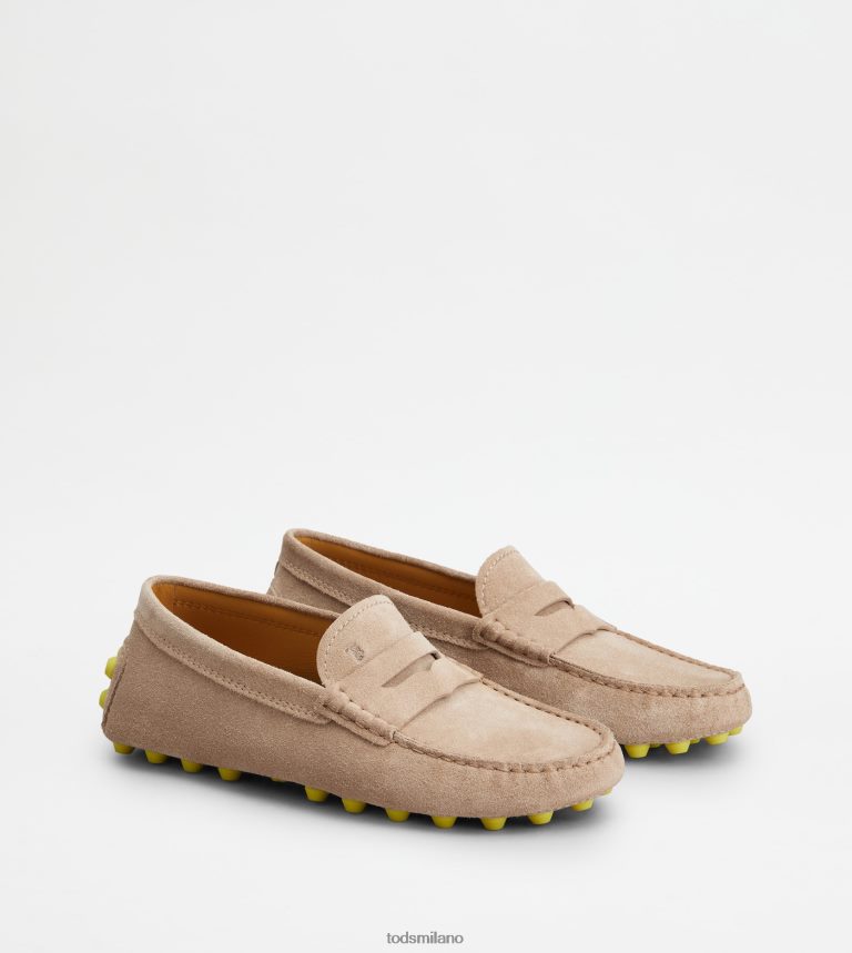 donnebeige/giallo Tod's gommino a bolle in camoscio P66X8B84