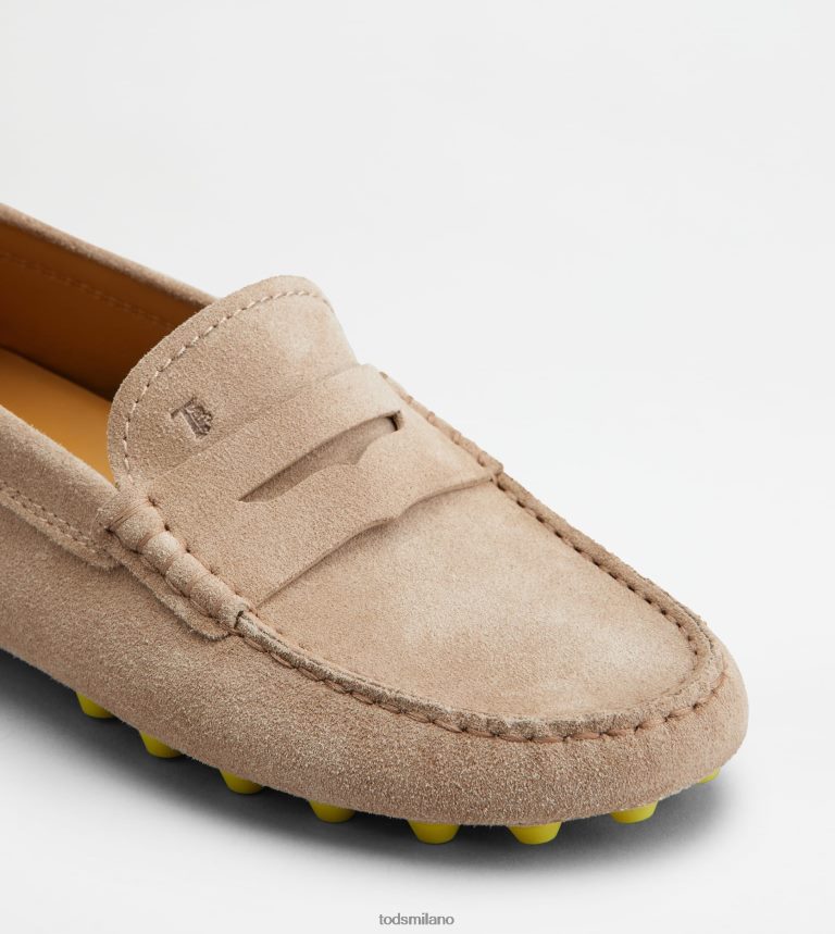 donnebeige/giallo Tod's gommino a bolle in camoscio P66X8B84