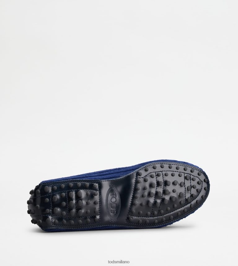 donneblu/oro Tod's t intramontabile mocassino gommino in pelle e velluto P66X8B77