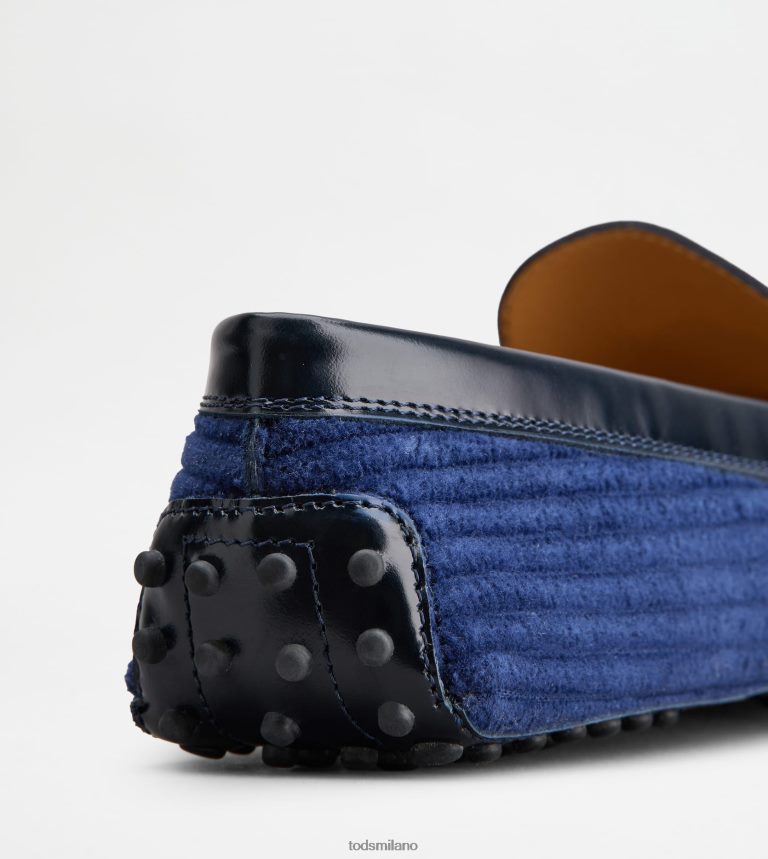 donneblu/oro Tod's t intramontabile mocassino gommino in pelle e velluto P66X8B77