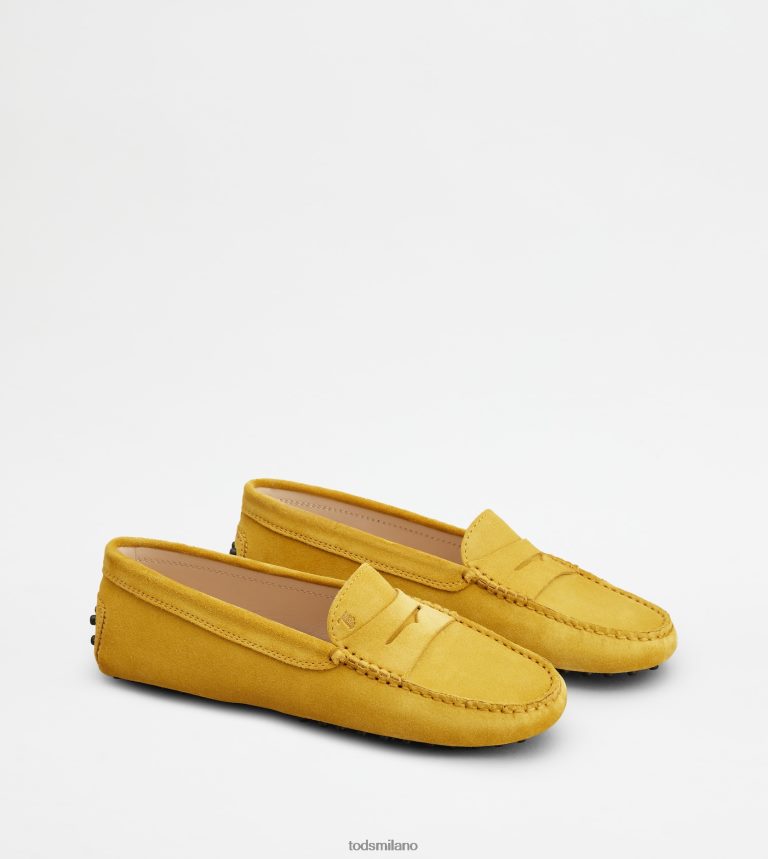 donnegiallo Tod's gommino mocassino in pelle scamosciata P66X8B108