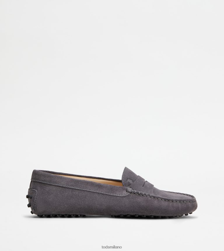 donnegrigio Tod's gommino mocassino in pelle scamosciata P66X8B114