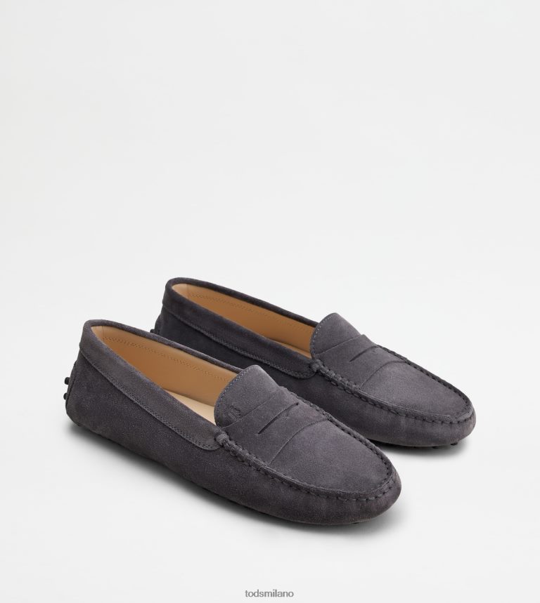 donnegrigio Tod's gommino mocassino in pelle scamosciata P66X8B114