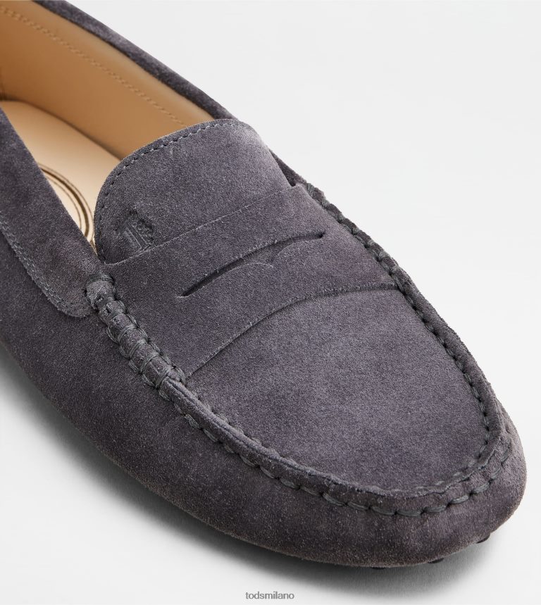 donnegrigio Tod's gommino mocassino in pelle scamosciata P66X8B114