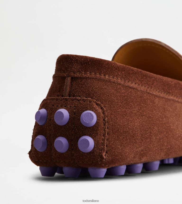 donnemarrone/viola Tod's gommino a bolle in camoscio P66X8B85