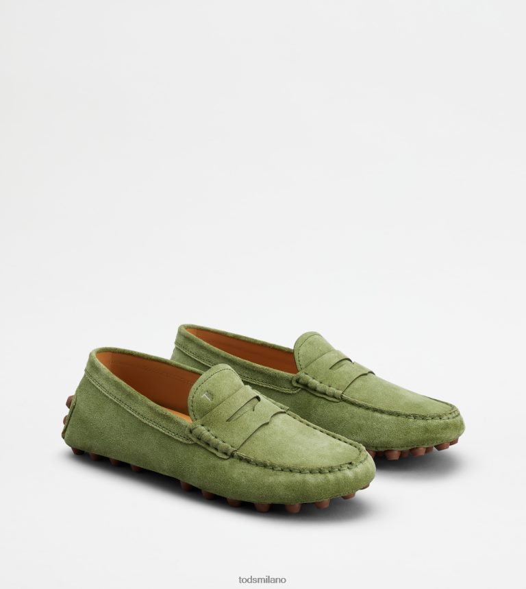donneverde Tod's gommino a bolle in camoscio P66X8B90