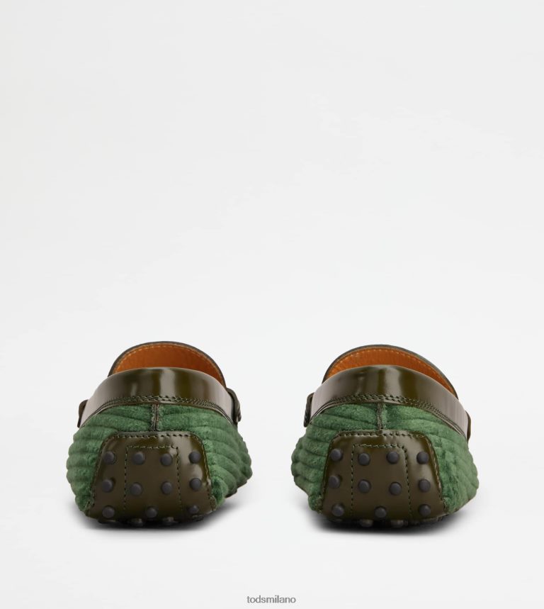 donneverde Tod's t intramontabile mocassino gommino in pelle e velluto P66X8B79