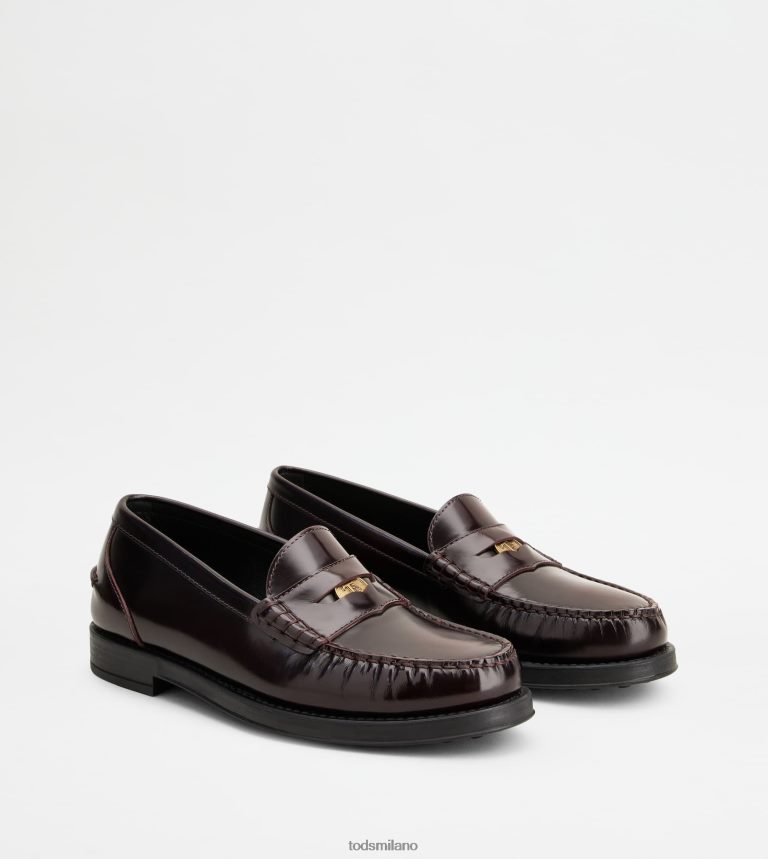 donneBorgogna Tod's mocassini in pelle P66X8B21