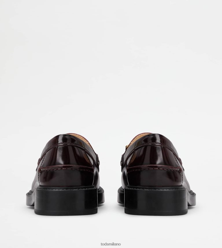 donneBorgogna Tod's mocassini in pelle P66X8B24