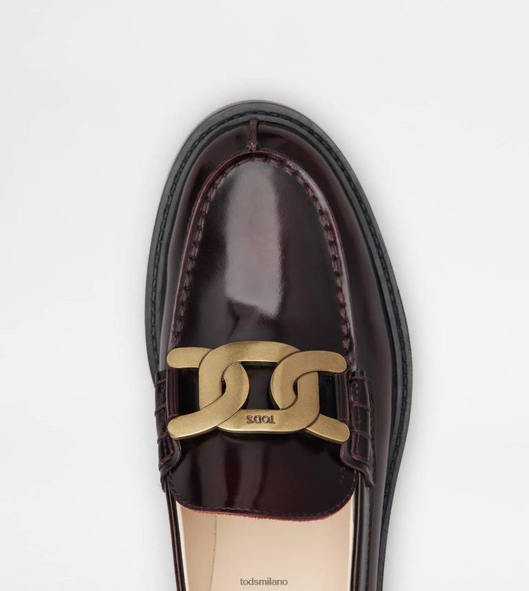 donneBorgogna Tod's mocassini in pelle P66X8B24
