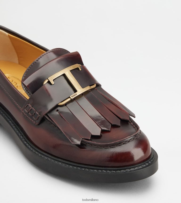 donneBorgogna Tod's t intramontabili mocassini in pelle P66X8B9