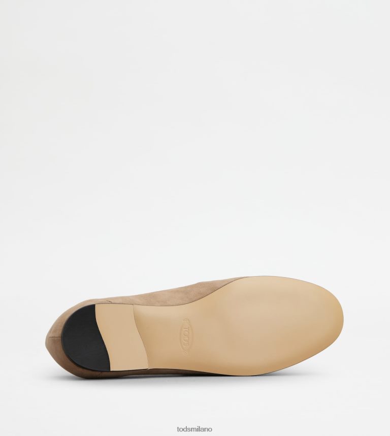 donnebeige Tod's mocassini Kate in pelle scamosciata P66X8B53