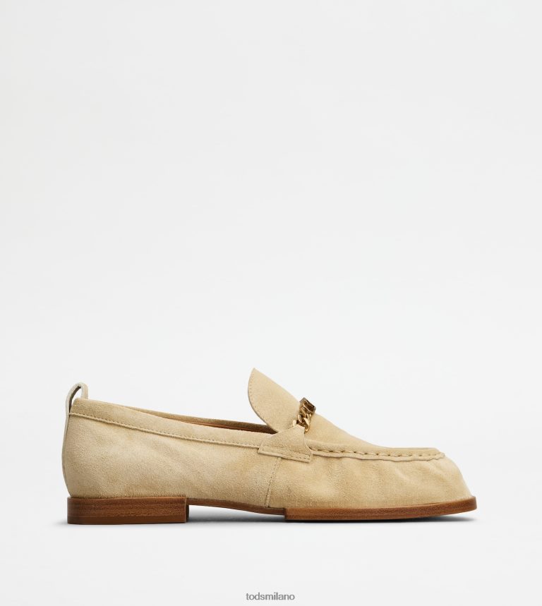donnebeige Tod's mocassini in pelle scamosciata P66X8B31