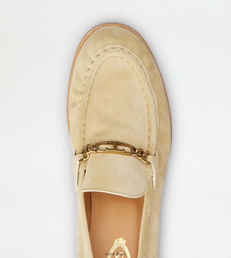 donnebeige Tod's mocassini in pelle scamosciata P66X8B31