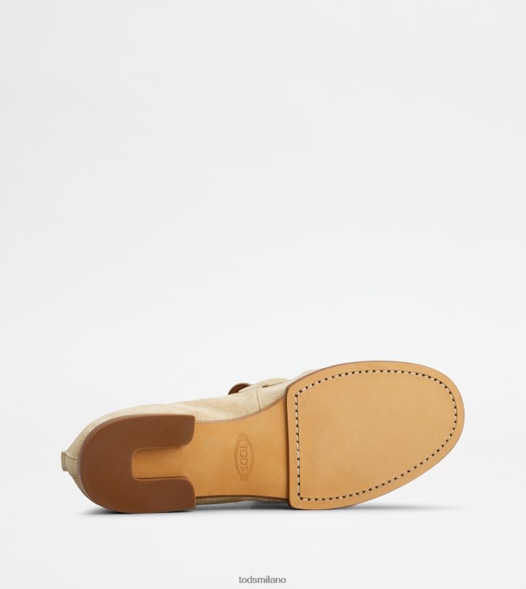 donnebeige Tod's mocassini in pelle scamosciata P66X8B31
