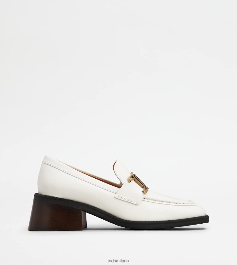 donnebianco Tod's mocassini Kate in pelle con tacco P66X8B2