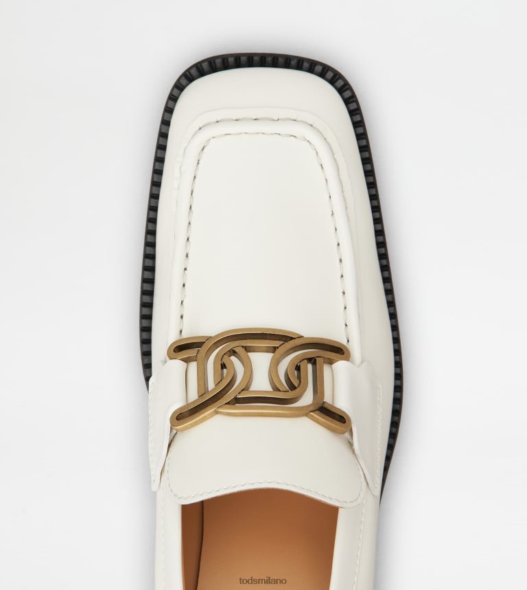 donnebianco Tod's mocassini Kate in pelle con tacco P66X8B2