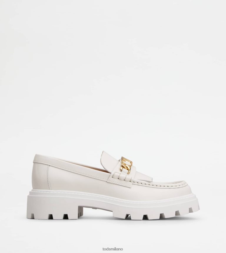 donnebianco Tod's mocassini con frange in pelle P66X8B6