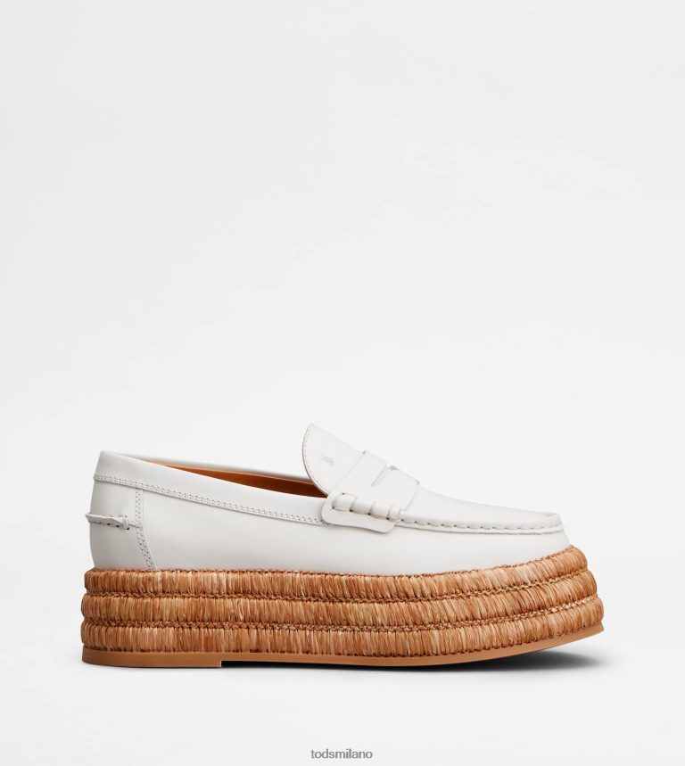 donnebianco Tod's mocassini con plateau in pelle P66X8B62