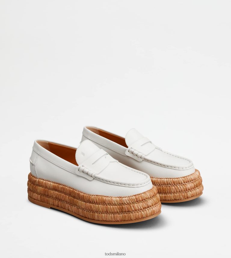 donnebianco Tod's mocassini con plateau in pelle P66X8B62