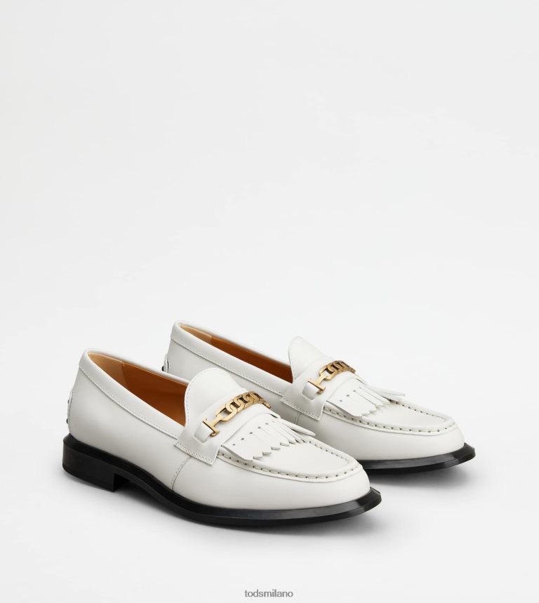 donnebianco Tod's mocassini in pelle con frange P66X8B40