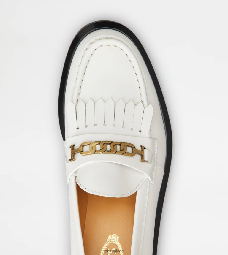 donnebianco Tod's mocassini in pelle con frange P66X8B40