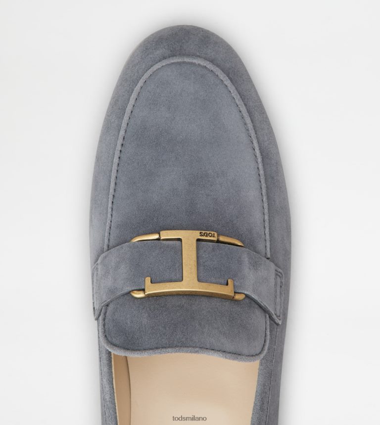 donnegrigio Tod's t intramontabili mocassini in pelle scamosciata P66X8B61