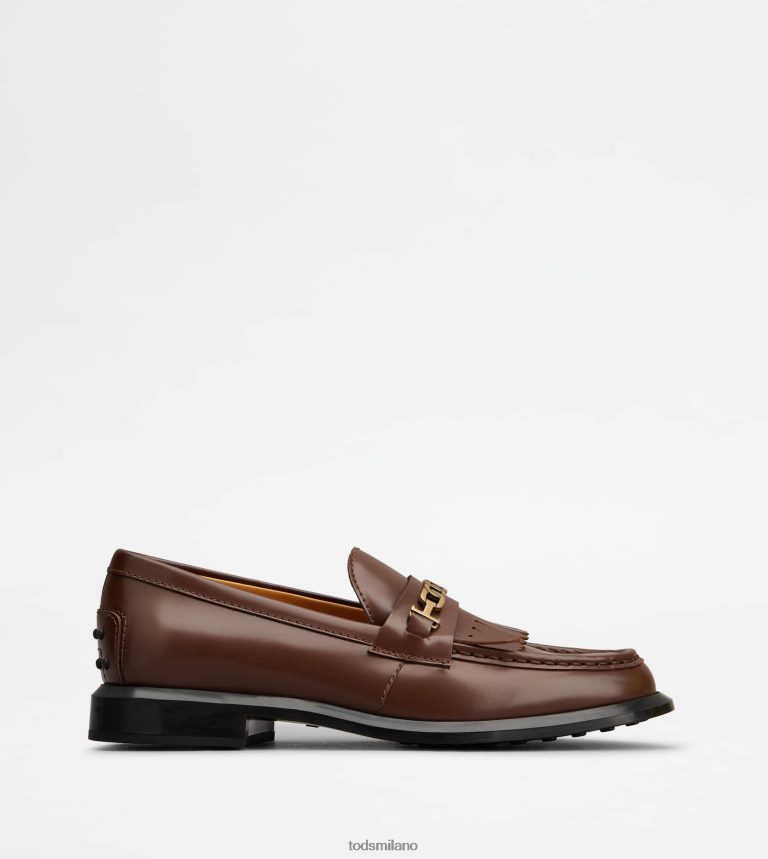 donnemarrone Tod's mocassini in pelle con frange P66X8B39