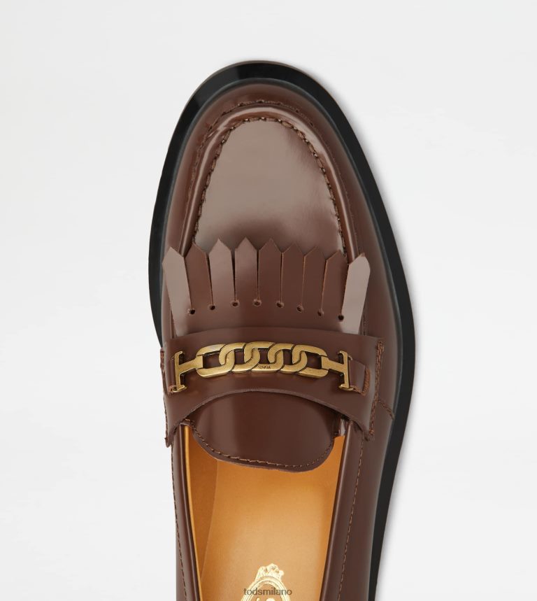 donnemarrone Tod's mocassini in pelle con frange P66X8B39