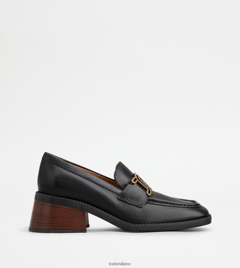 donnenero Tod's mocassini Kate in pelle con tacco P66X8B1