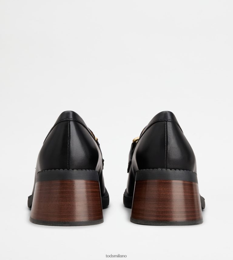 donnenero Tod's mocassini Kate in pelle con tacco P66X8B1