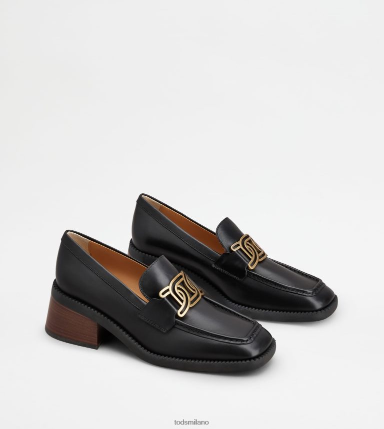 donnenero Tod's mocassini Kate in pelle con tacco P66X8B1