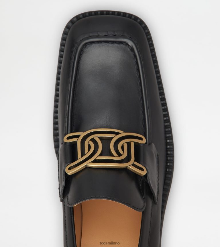 donnenero Tod's mocassini Kate in pelle con tacco P66X8B1