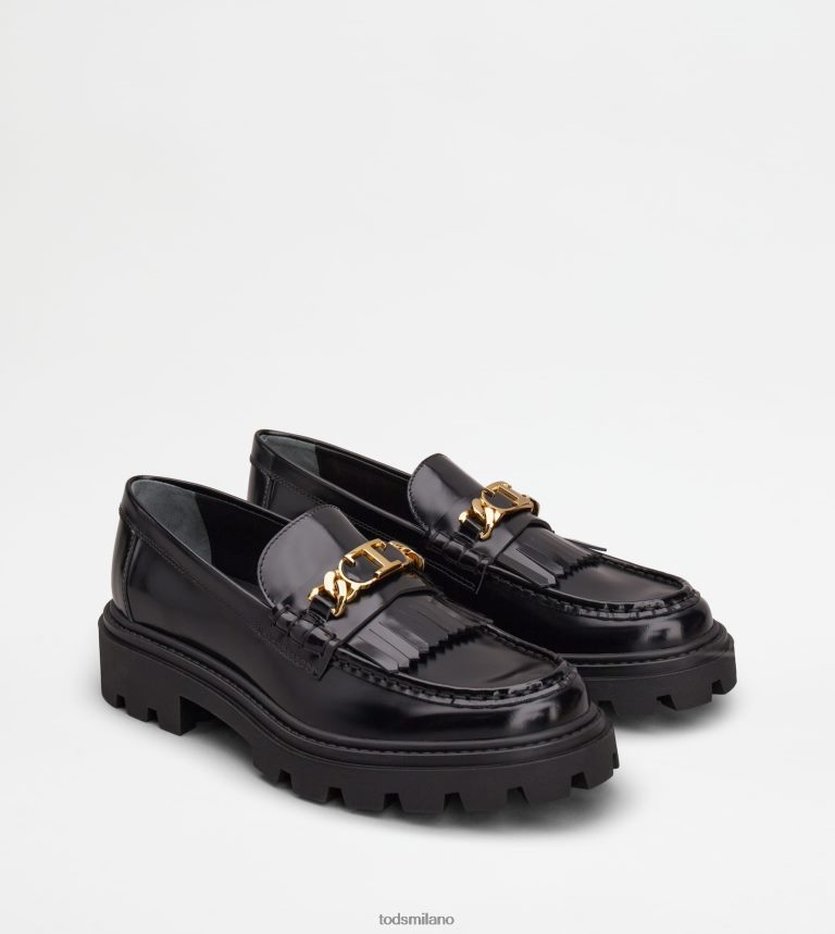 donnenero Tod's mocassini con frange in pelle P66X8B7