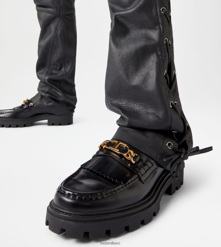 donnenero Tod's mocassini con frange in pelle P66X8B7