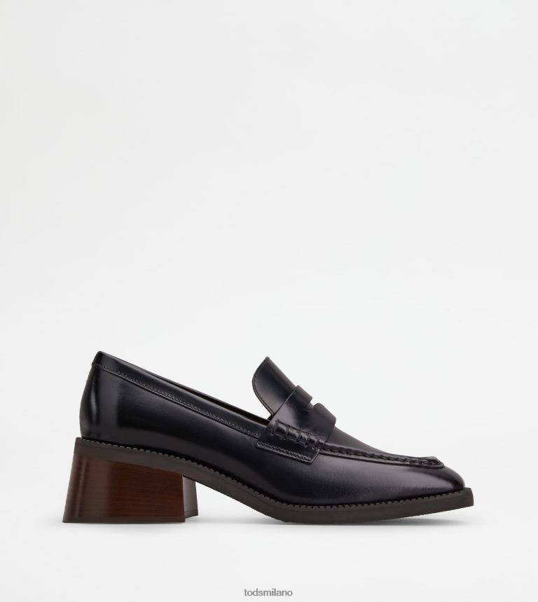 donnenero Tod's mocassini con tacco in pelle P66X8B10