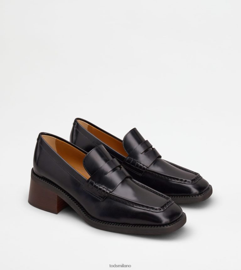 donnenero Tod's mocassini con tacco in pelle P66X8B10