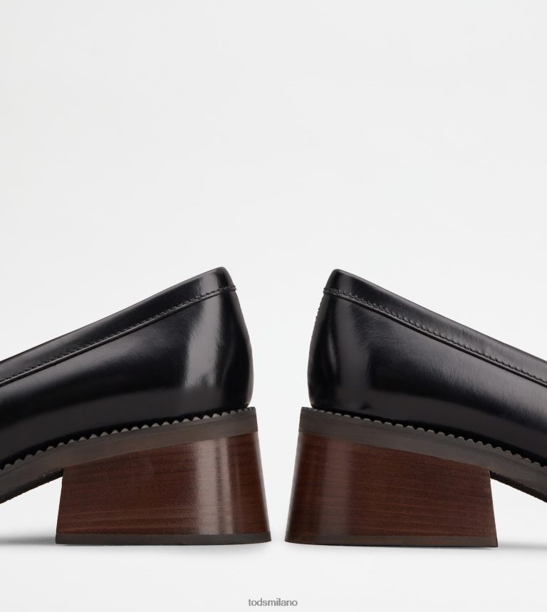 donnenero Tod's mocassini con tacco in pelle P66X8B10