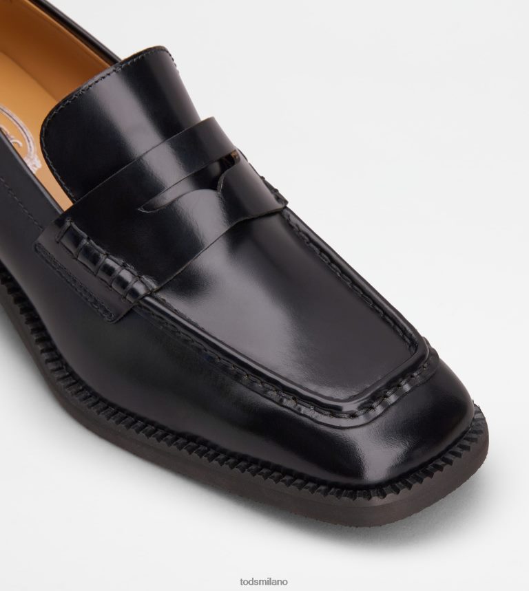 donnenero Tod's mocassini con tacco in pelle P66X8B10