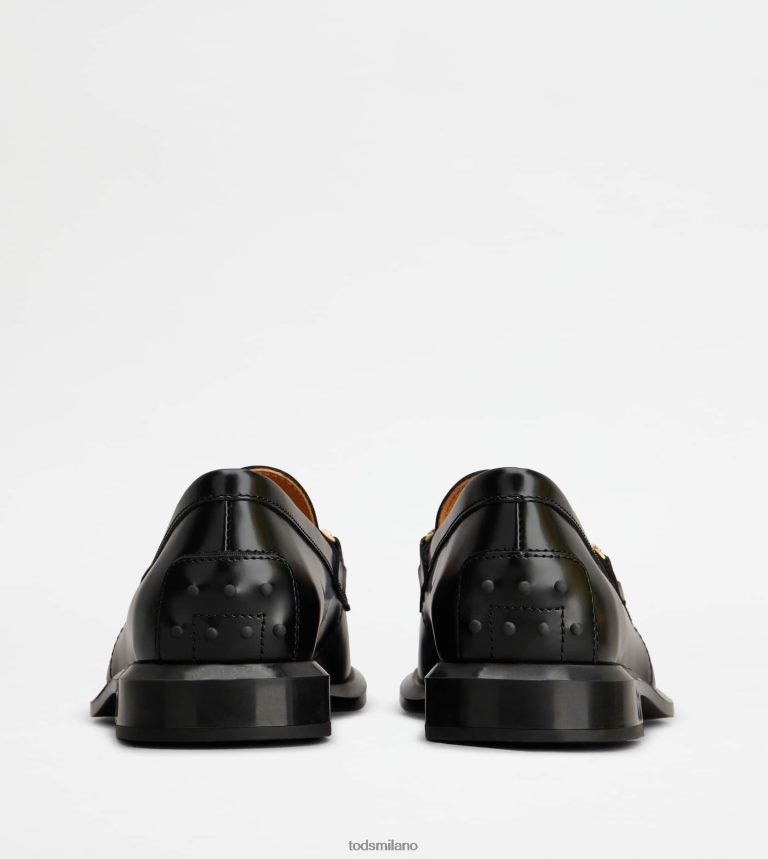 donnenero Tod's mocassini in pelle con frange P66X8B42