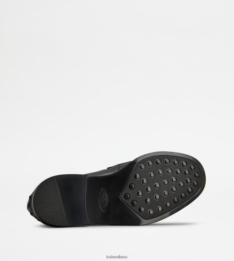 donnenero Tod's mocassini in pelle con frange P66X8B42