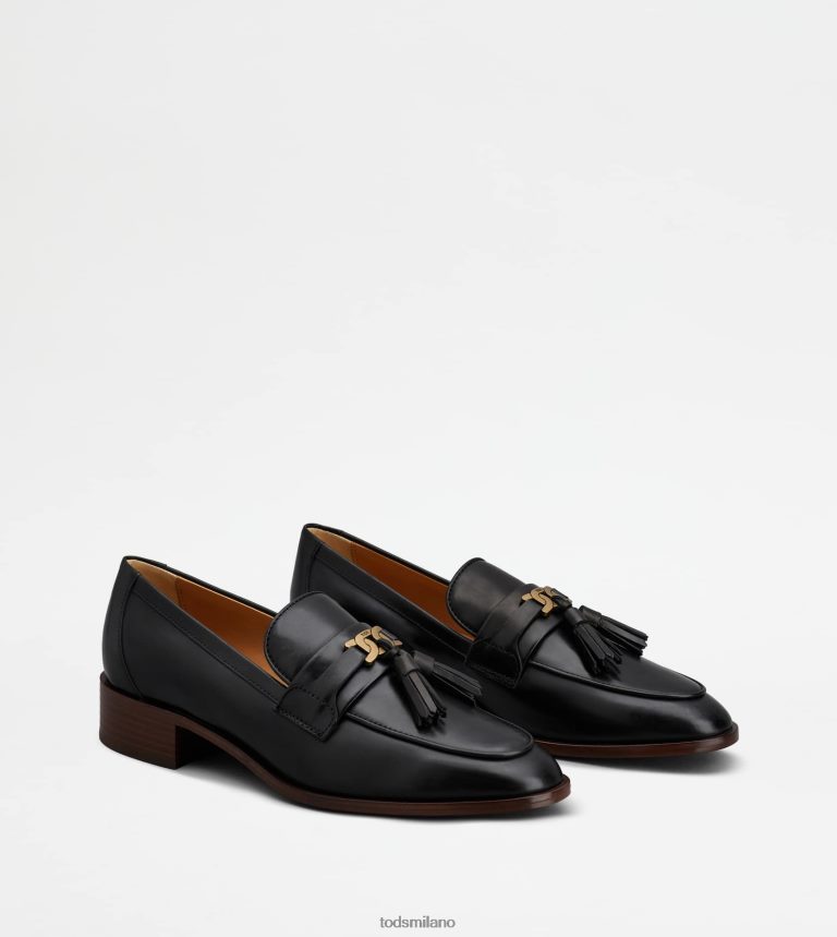 donnenero Tod's mocassino in pelle con nappine P66X8B14