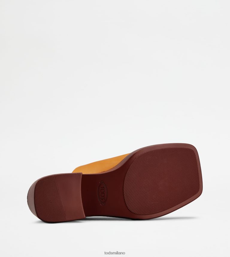 donnearancia Tod's sabot con plateau in pelle con tacco P66X8B223