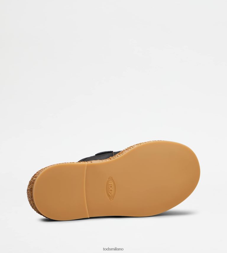 donnenero Tod's Sabot con plateau Kate in pelle P66X8B227