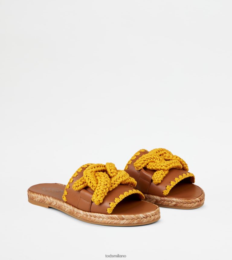 donnemarrone Tod's sandali Kate in pelle P66X8B195